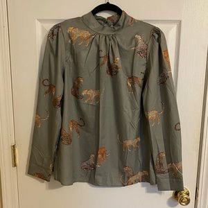 SHEIN Cheetah Print Blouse- Women’s Medium